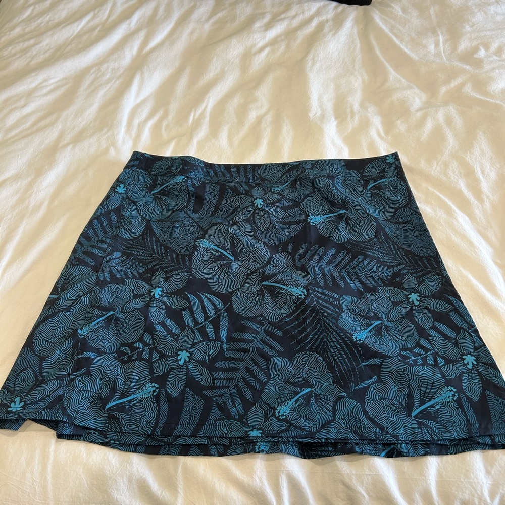 Ripskirt wrap skirt blue floral